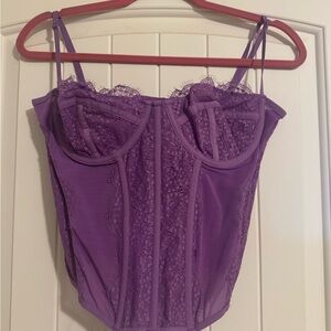 Purple Lace urban outfitters Corset Top